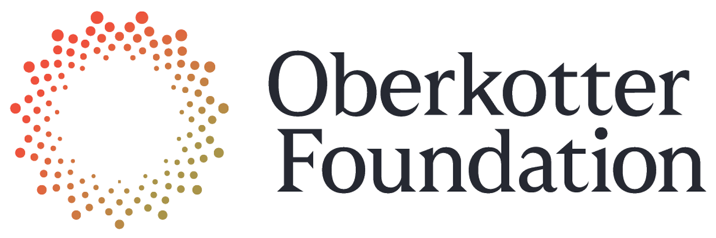 The Oberkotter Foundation logo  - A starburst in an orange and gold gradient followed by the text Oberkotter Foundation. 